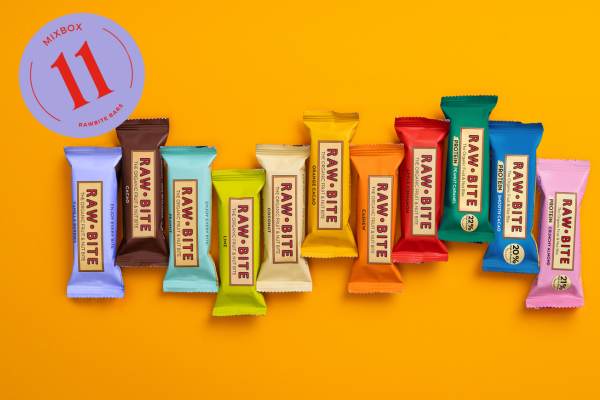 Probierbox_11 RAWBITE_Riegel